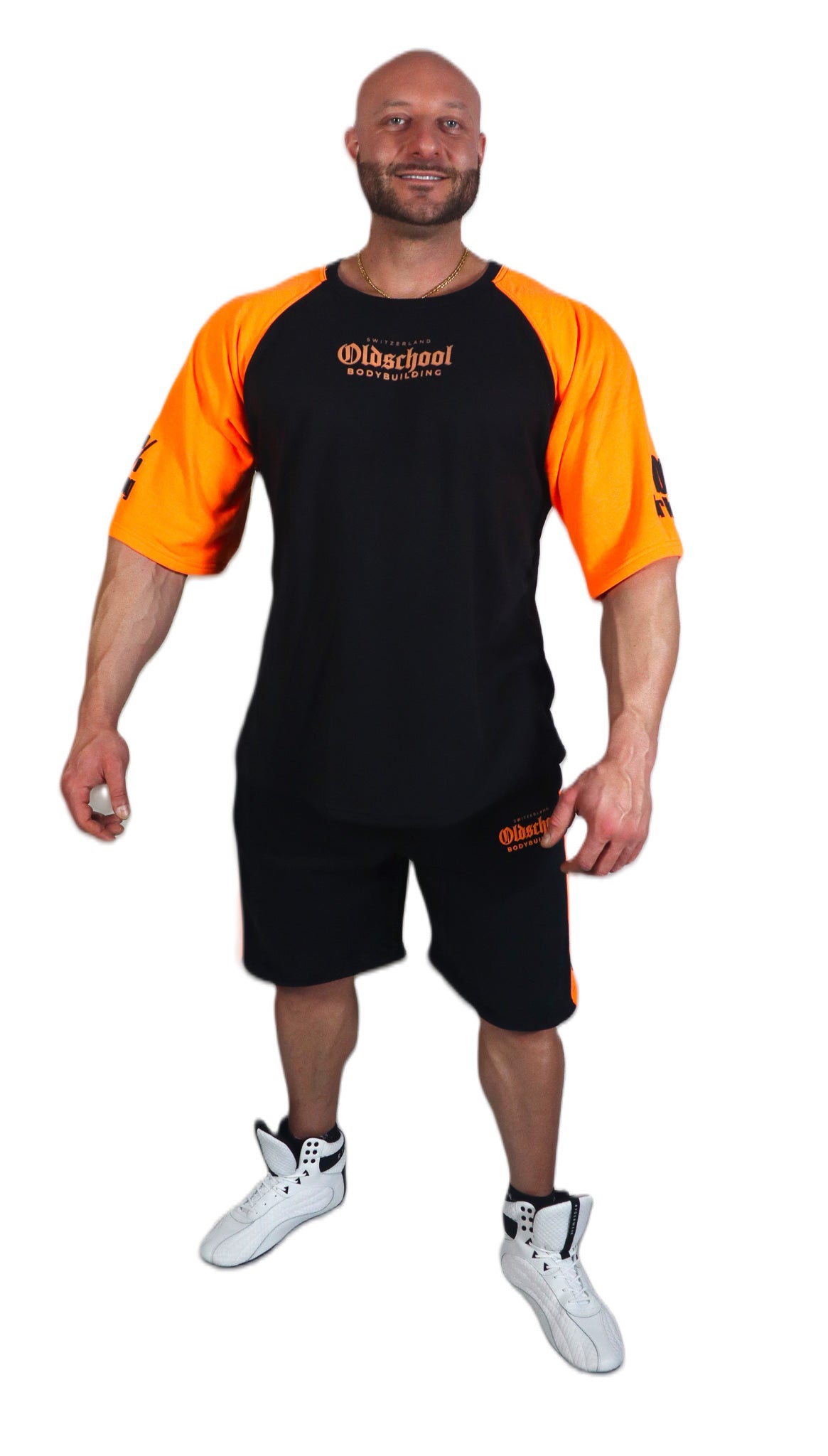 TWO TONE SHORTS SCHWARZ/NEON ORANGE