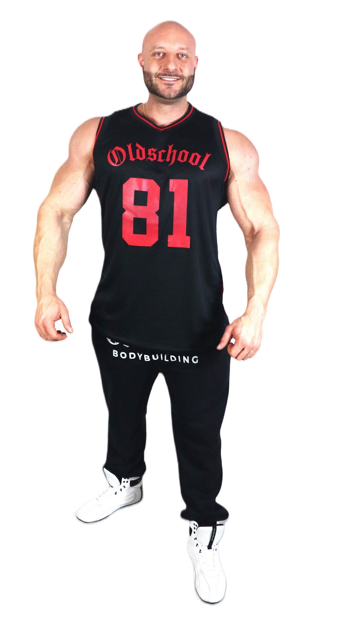 EIGHTY ONE TANK TOP SCHWARZ/ROT