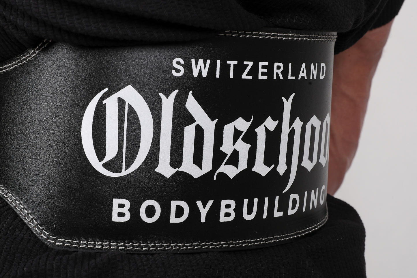 7.9 INCH LEATHER LIFTING BELT SCHWARZ/WEISS