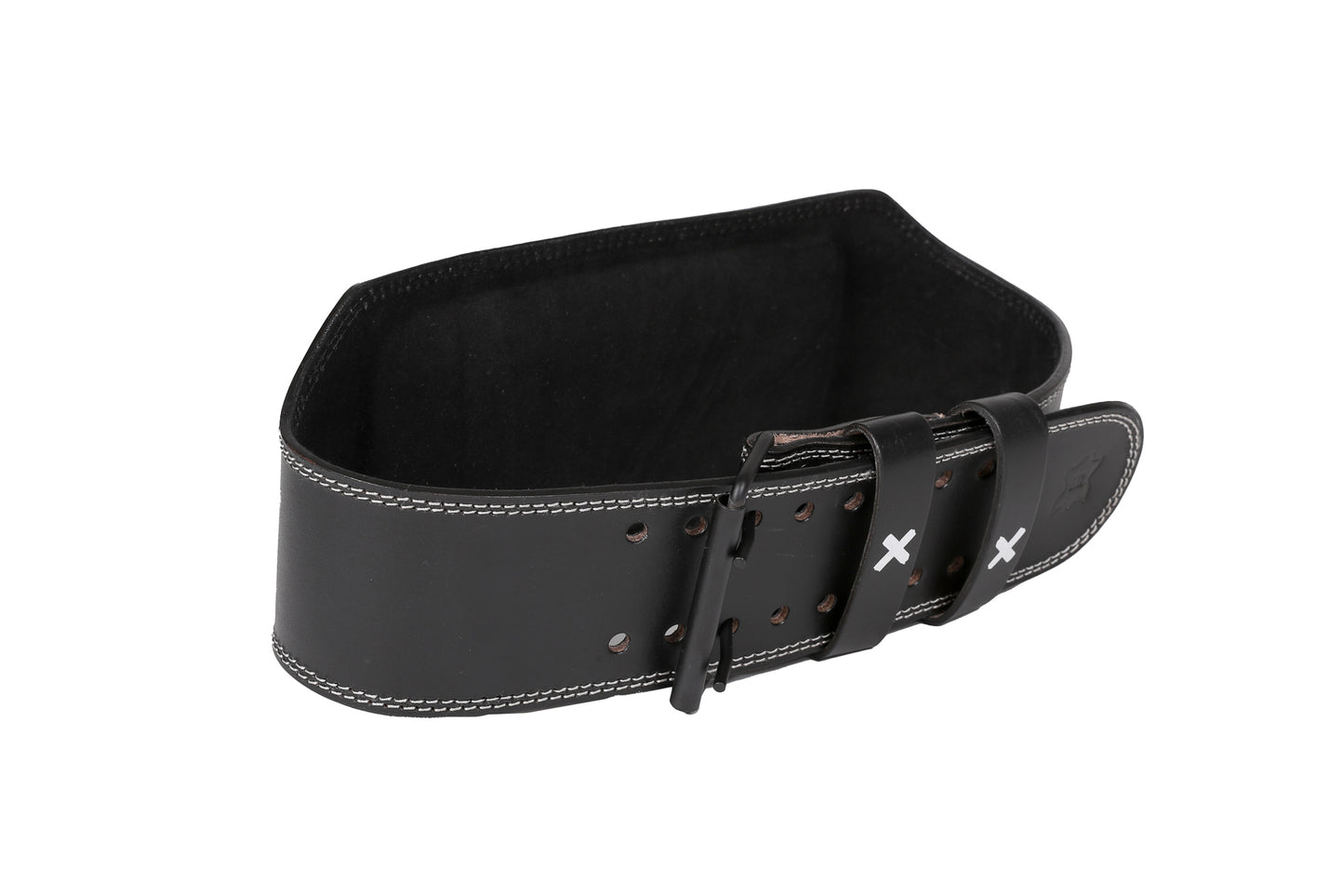 7.9 INCH LEATHER LIFTING BELT SCHWARZ/WEISS