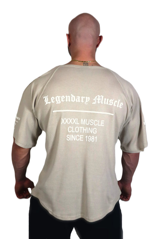 LEGENDARY MUSCLE OVERSIZED SHIRT BEIGE/WEISS