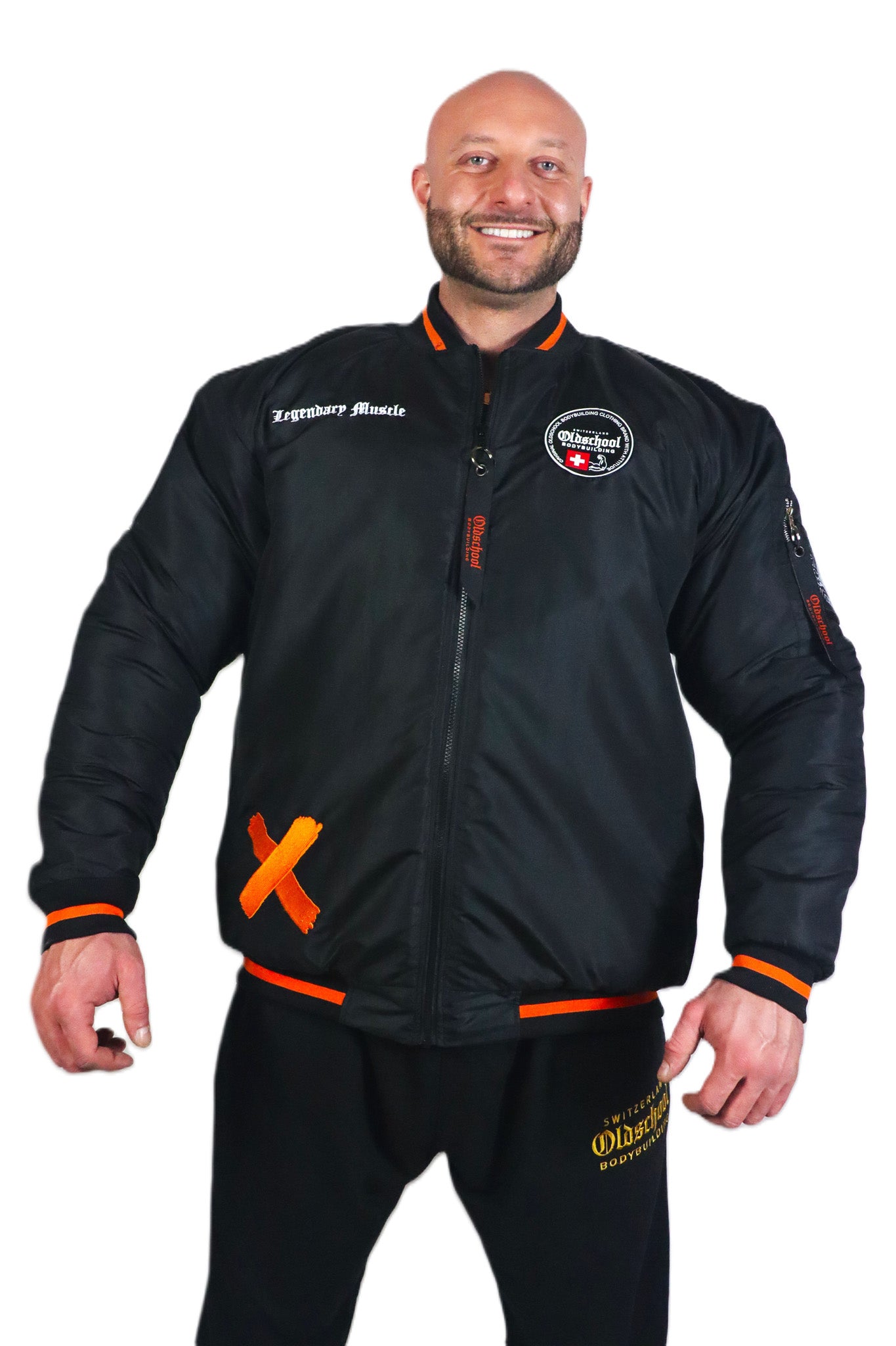 BADGES WINTER JACKET SCHWARZ/ORANGE