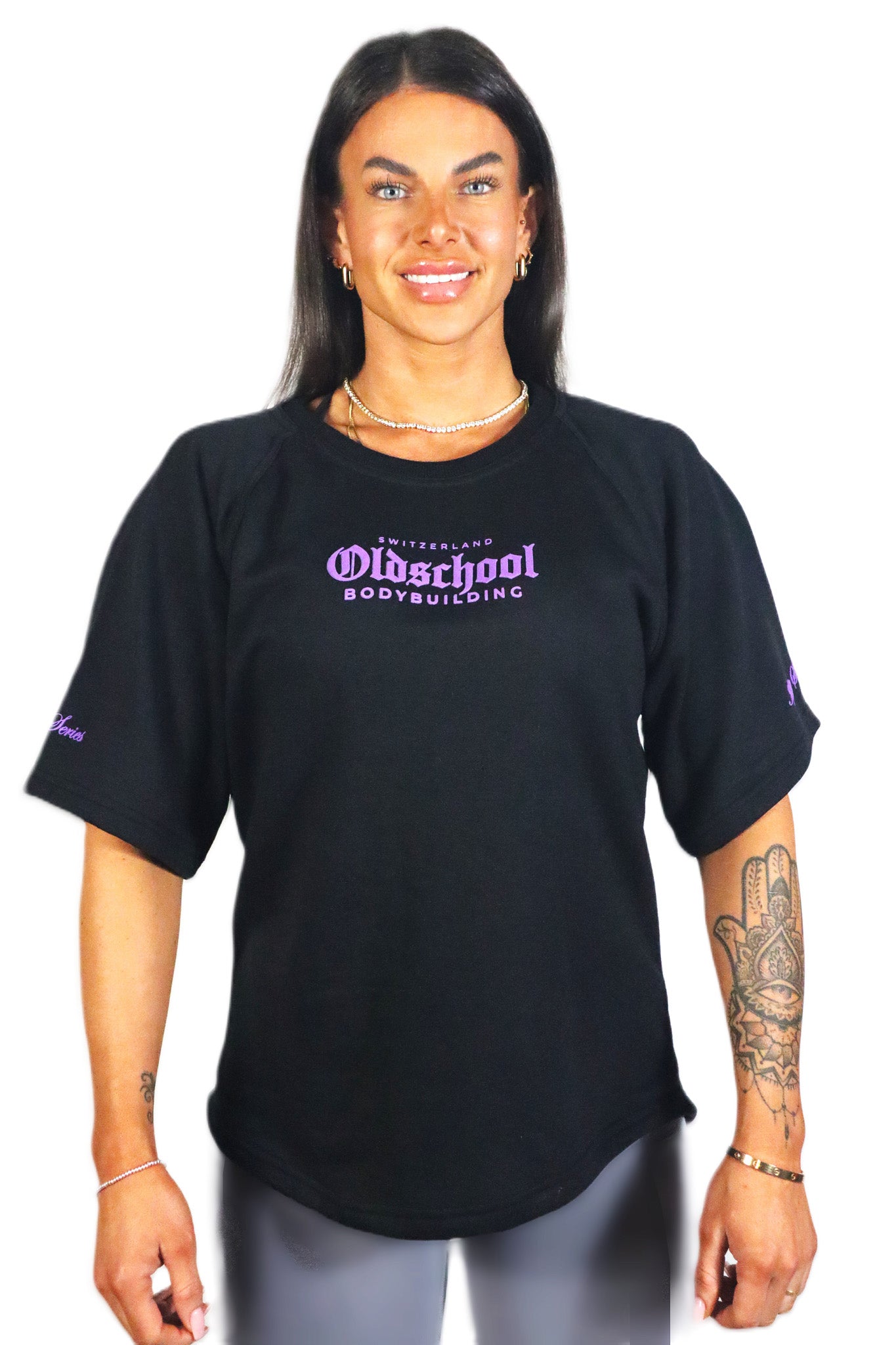 INFINITY SERIES CLASSIC OVERSIZED SHIRT SCHWARZ/VIOLETT