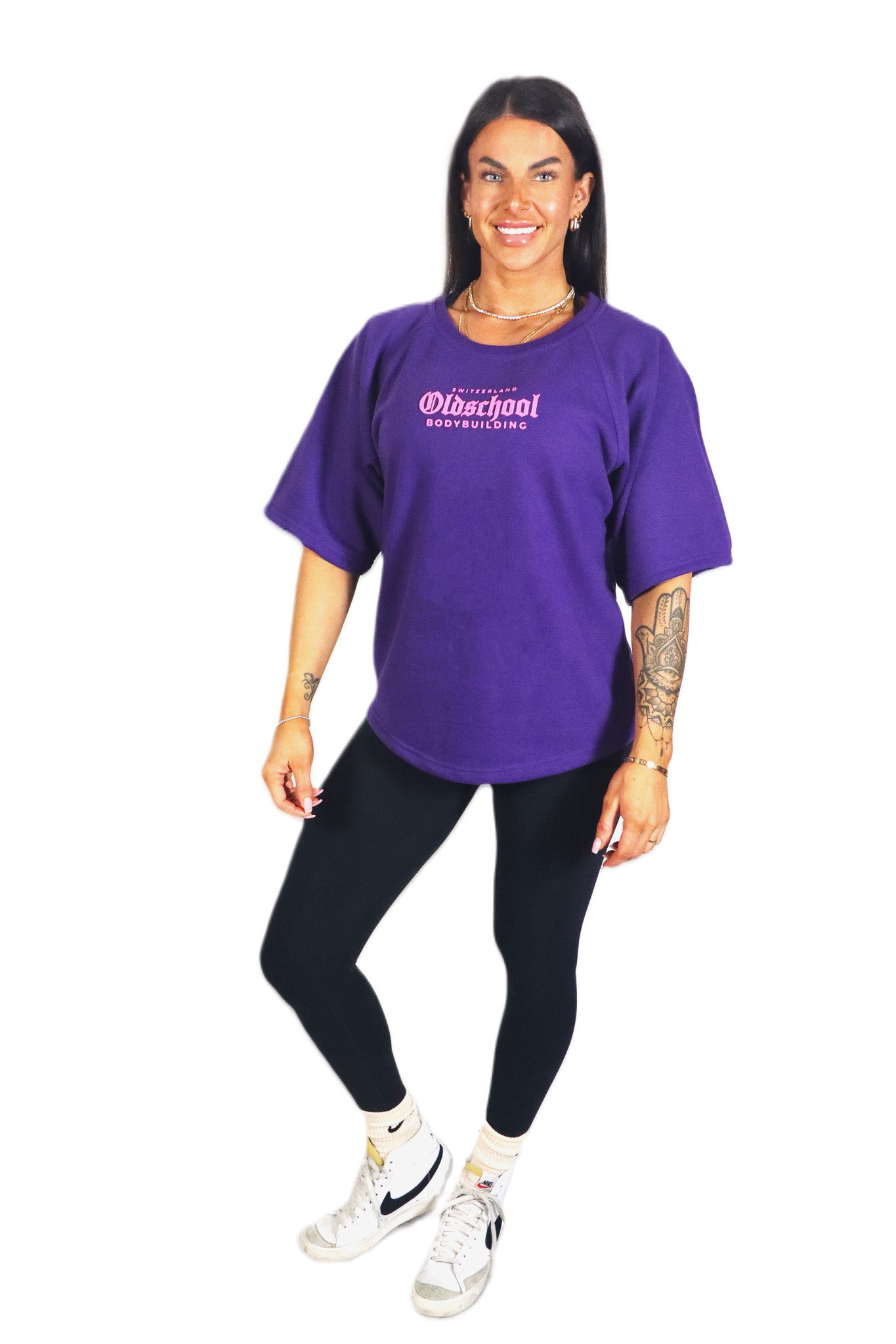 WOMENS CLASSIC OVERSIZED SHIRT VIOLETT/PINK