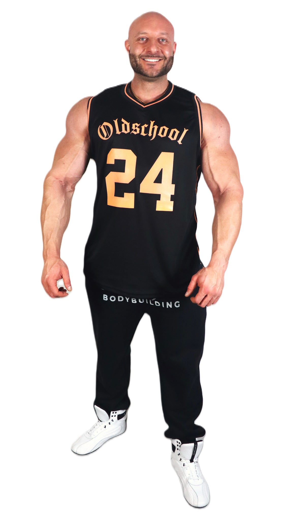 OLDSCHOOL 24 TANK TOP SCHWARZ/ORANGE