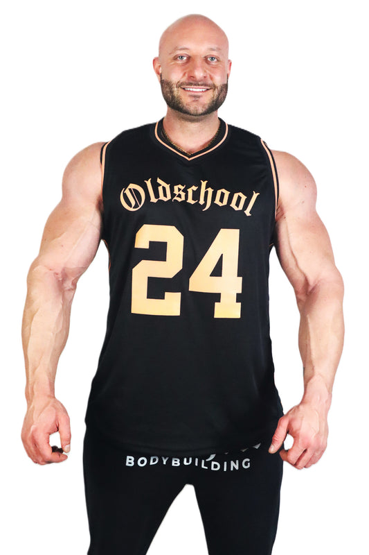 OLDSCHOOL 24 TANK TOP SCHWARZ/ORANGE