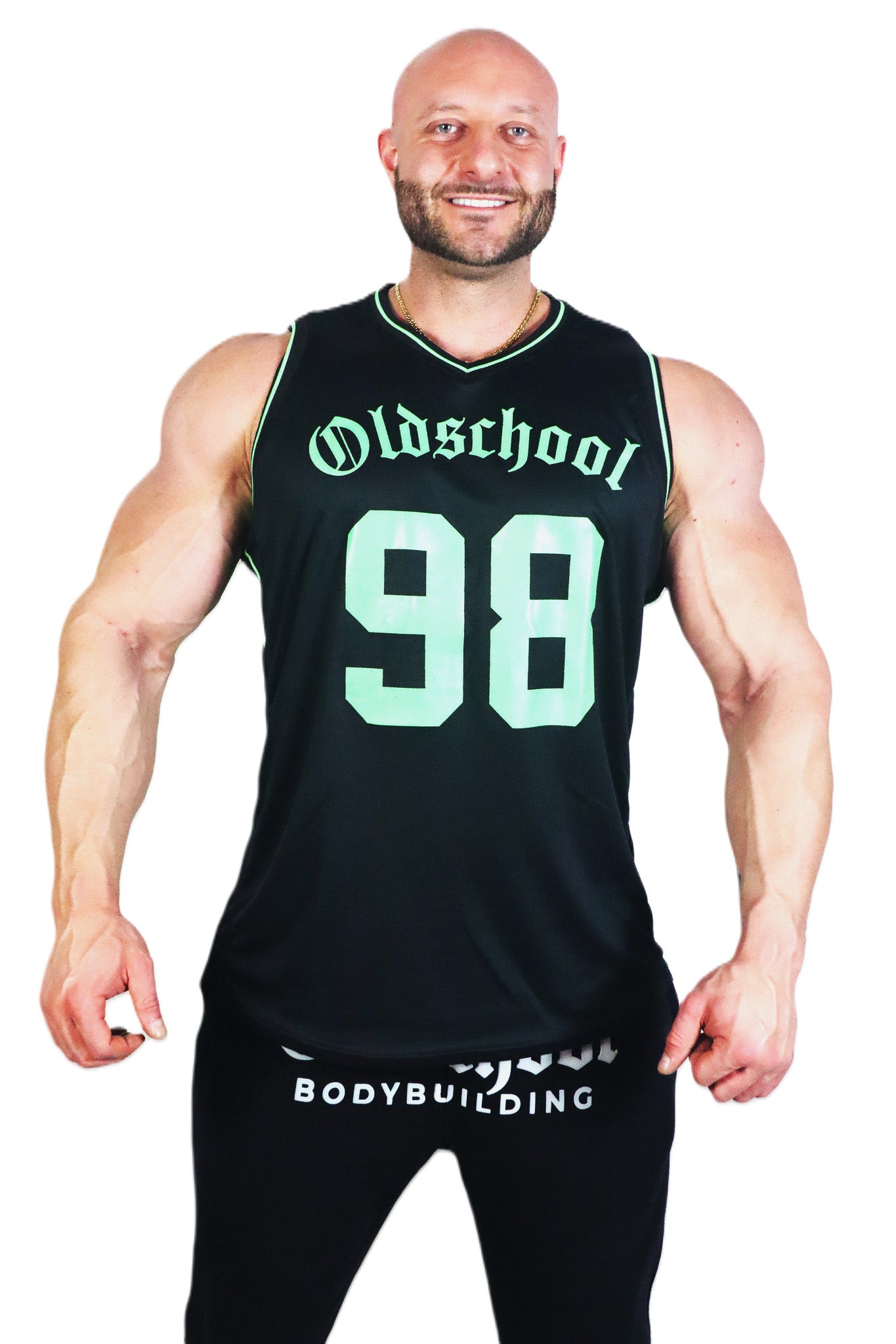 RAFFI 98 TANK TOP SCHWARZ/NEON GRÜN