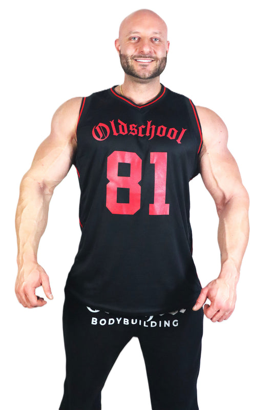 EIGHTY ONE TANK TOP SCHWARZ/ROT