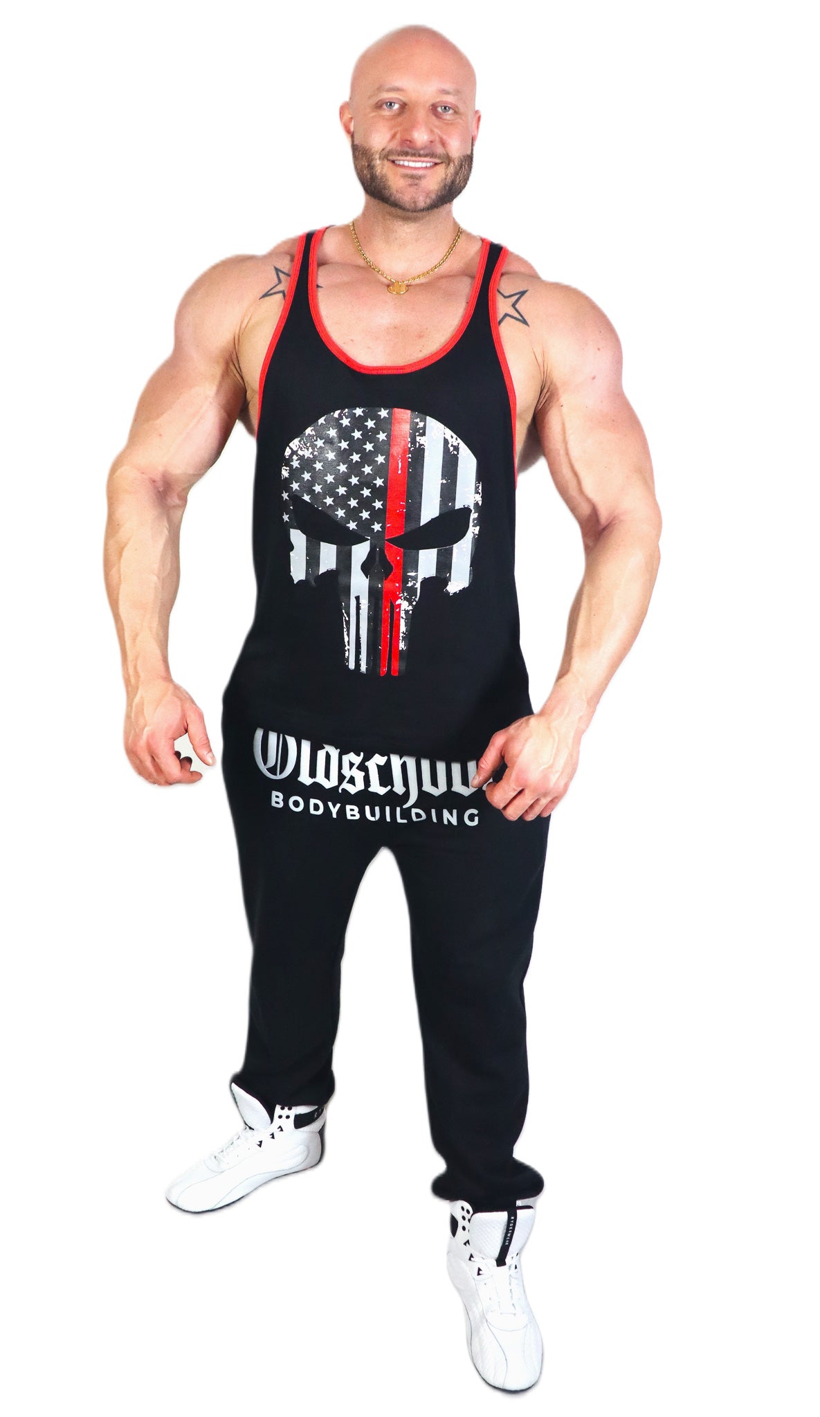 PUNISHER STRINGER TANK SCHWARZ/ROT