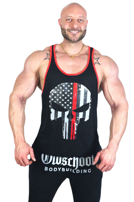 PUNISHER STRINGER TANK SCHWARZ/ROT