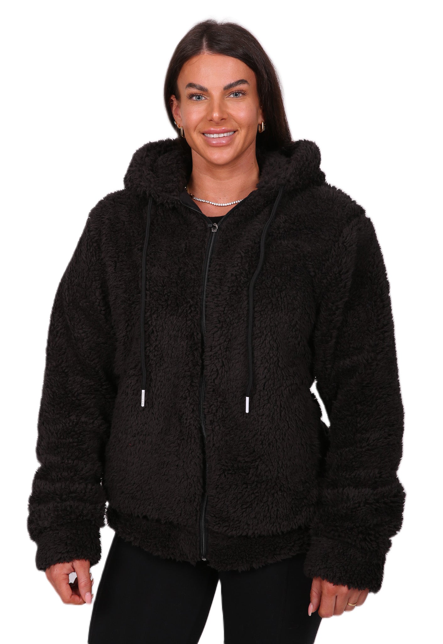 WOMANS TEDDY HOODIE SCHWARZ