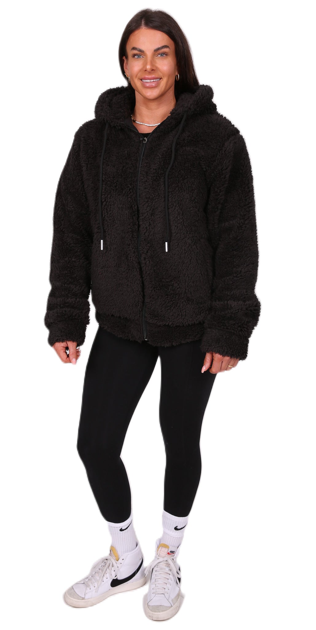 WOMANS TEDDY HOODIE SCHWARZ