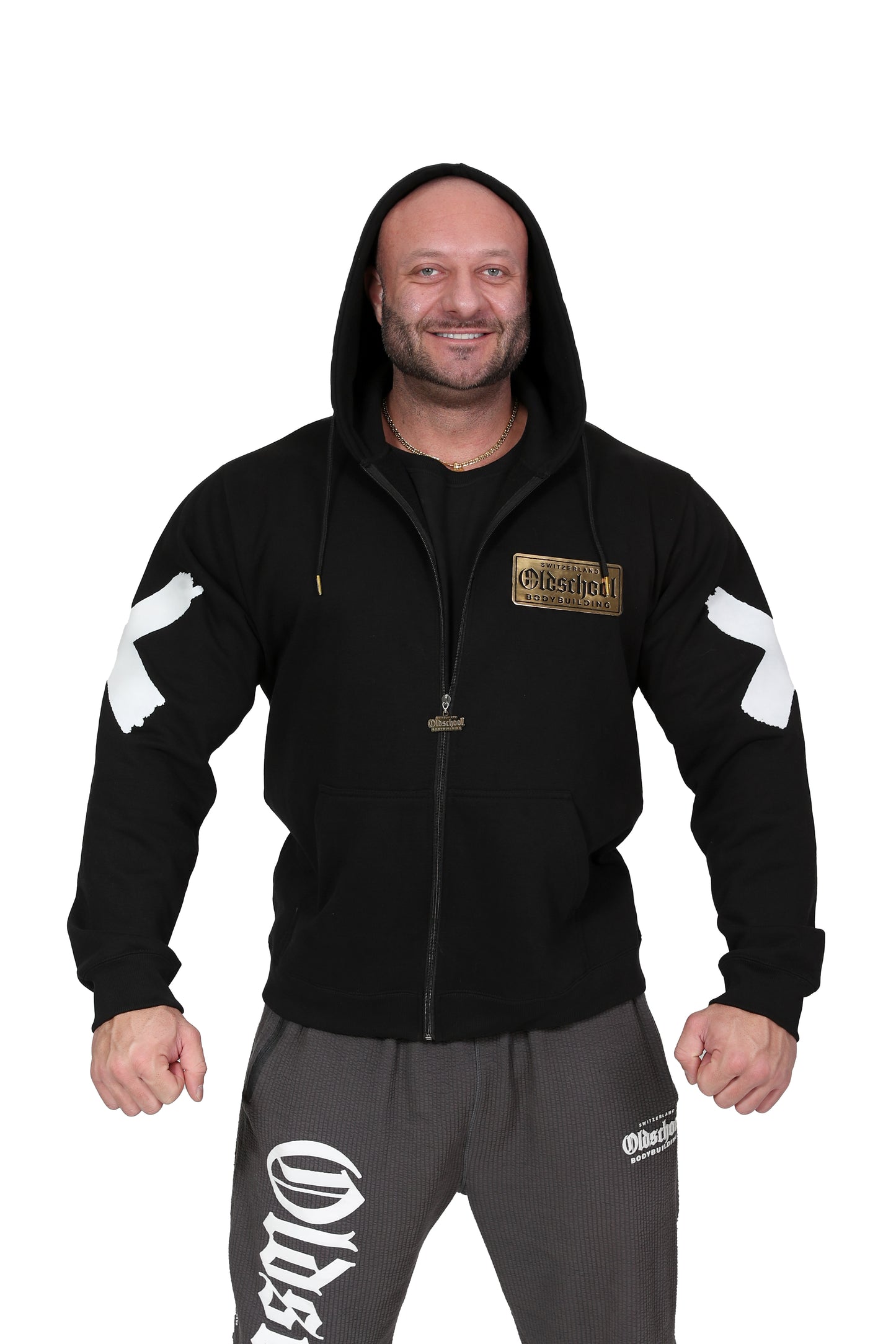 GOLD METAL OVERSIZE HOODIE