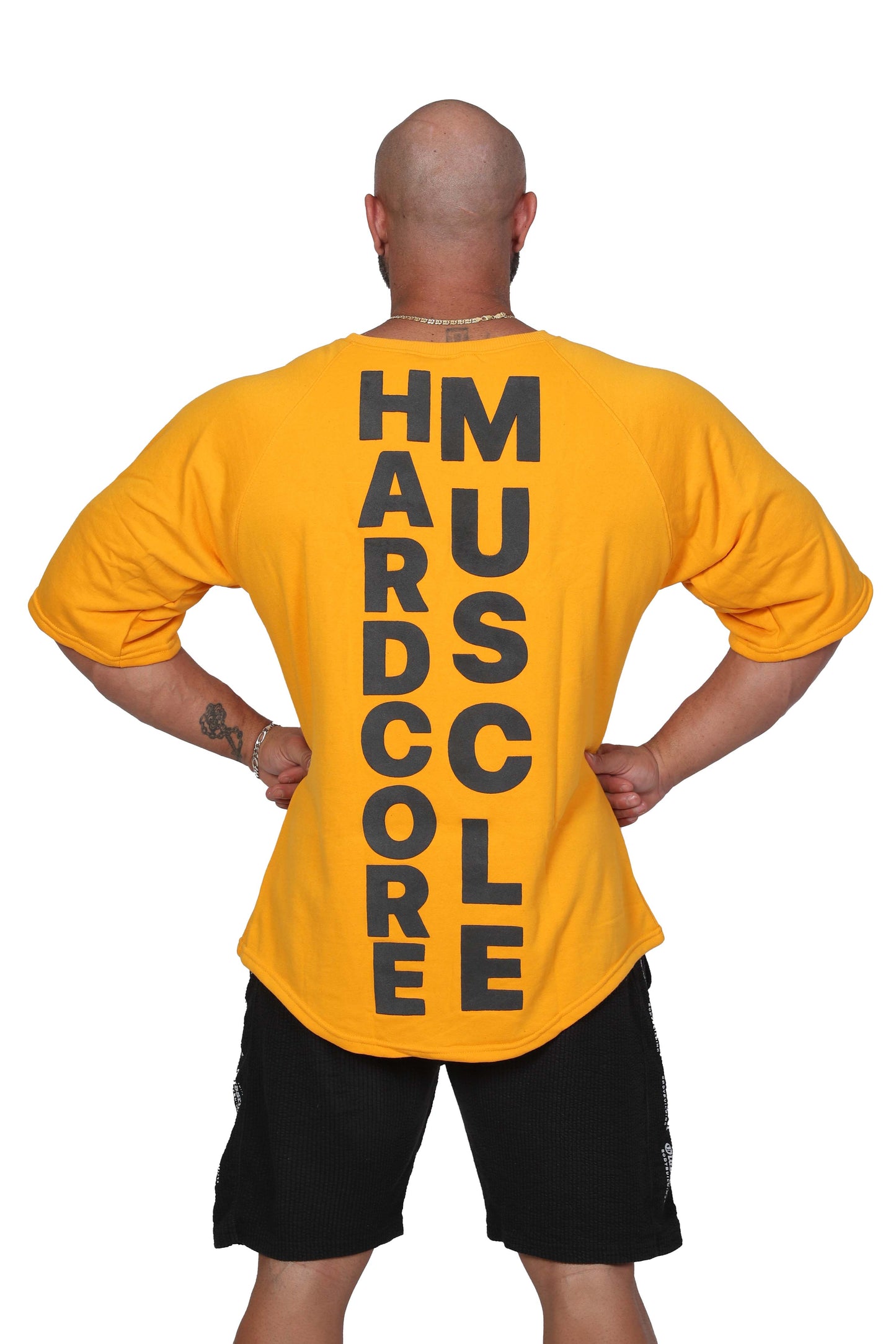 HARDCORE MUSCLE OVERSIZED TEE GELB/SCHWARZ