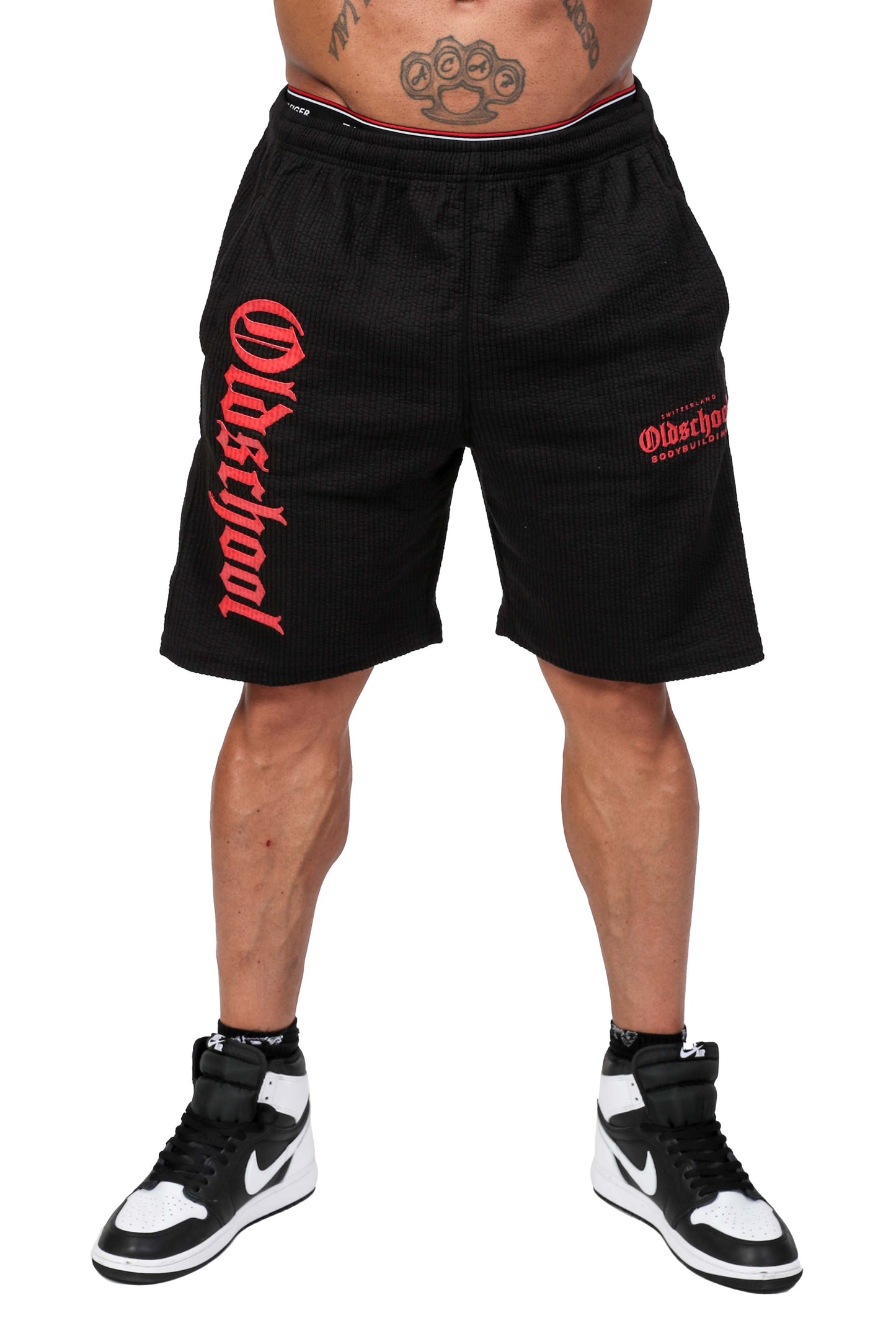 RIPPED SHORTS SCHWARZ/ROT