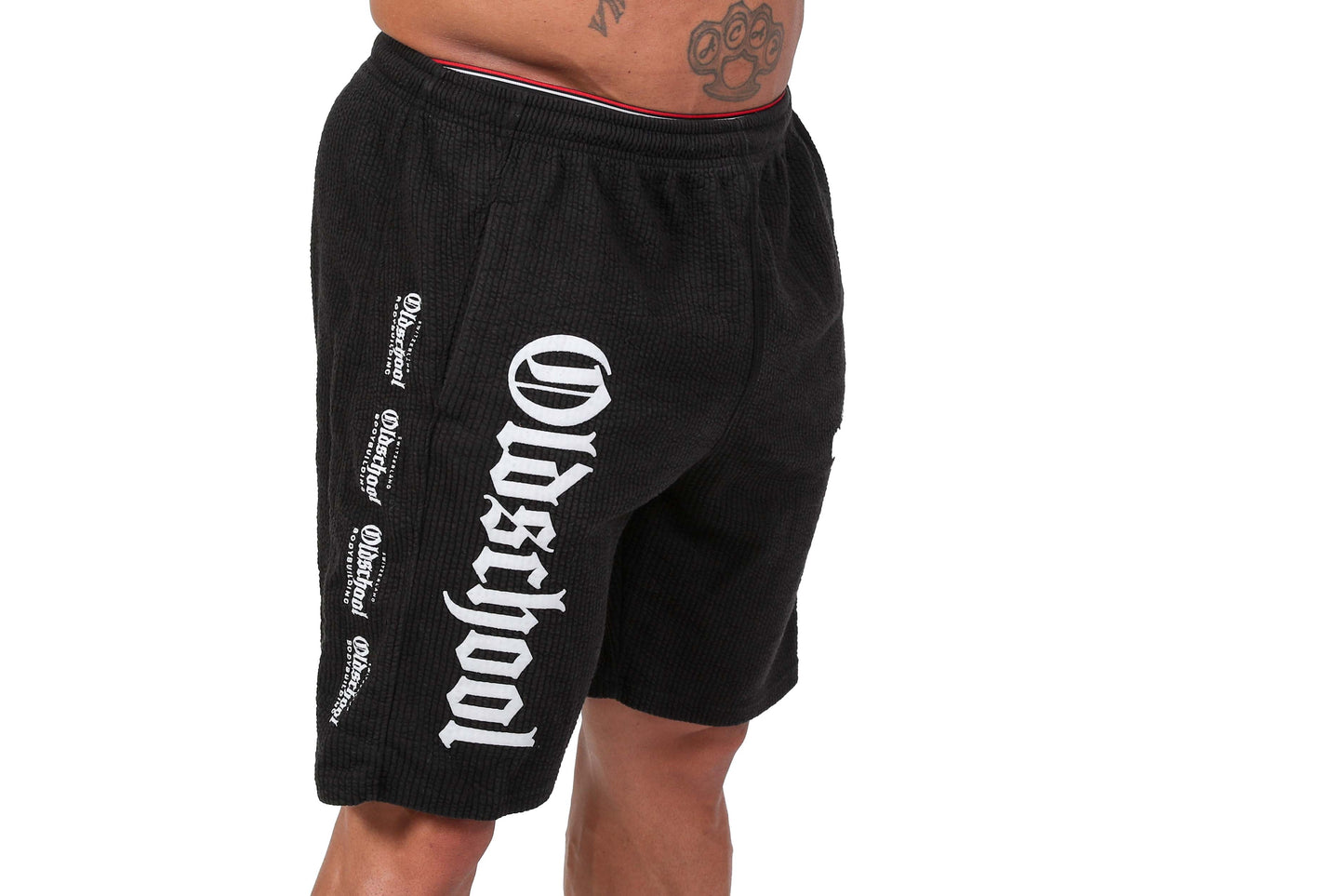 RIPPED SHORTS SCHWARZ/WEISS